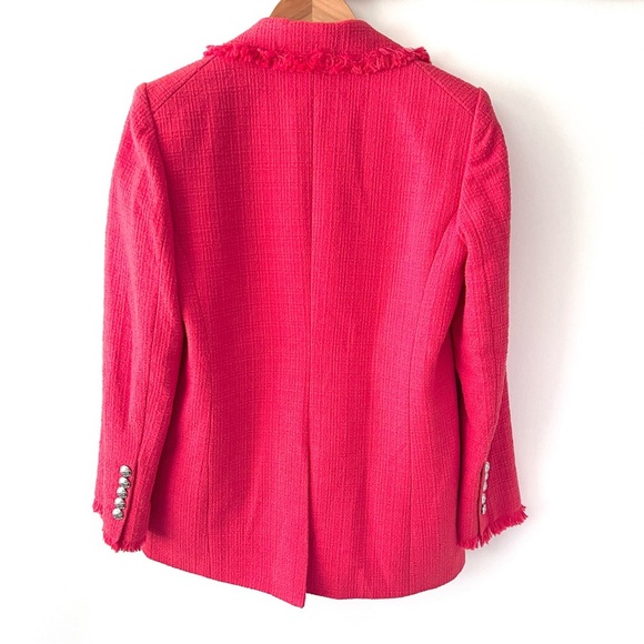 VERONICA BEARD | Nayeli Dickey Blazer Jacket
Tweed Cotton Blend Watermelon Coral - Picture 7 of 10